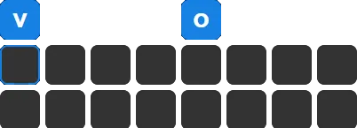 From 1 to 3 optional letters displayed from the start based on word length to give a hint
