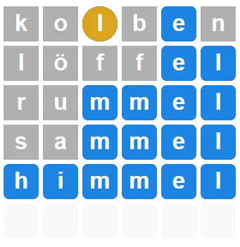 WordsPuzzler Spielbeispiel auf Deutsch