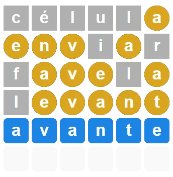 Exemplo de jogo WordsPuzzler em português
