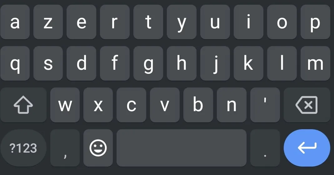 Image of the native virtual keyboard